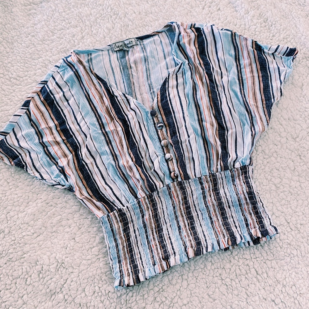 Striped Crop Top🤍